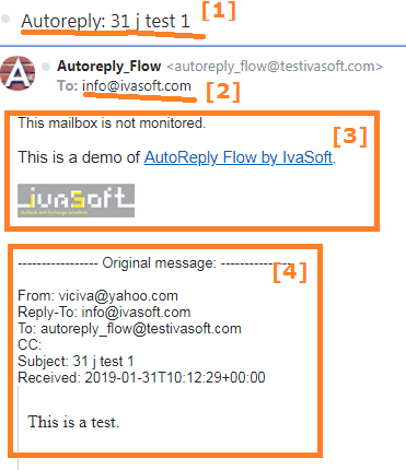 AutoReply Flow example message