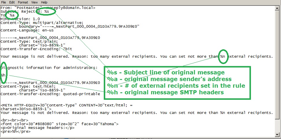 RestrictExtRecips 2013 NDR template