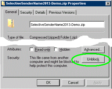 SelectiveSenderName installation picture 1